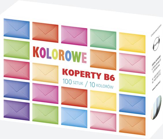 polmak koperty kolorowe b6 op.100 szt.