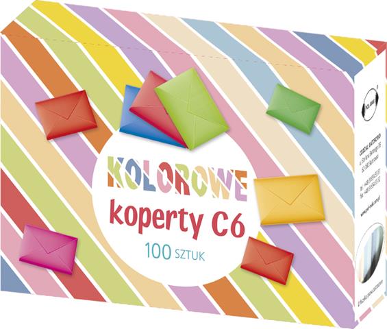 polmak koperty kolorowe c6 op.100 szt.