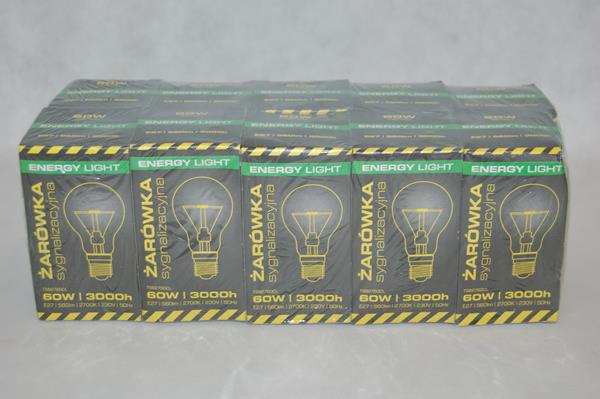 żarówka 60w/e27 d/gwint energy light    230v sygnalizacyjna /10/