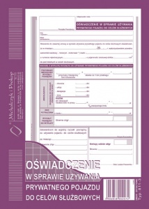 druk-811-3 oświadczenie w spr. używ.    pryw.pojazdu m&p