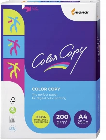PAPIER KSERO A4 BIAŁY 200G COPY COLOR 250ARK. /5/