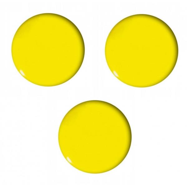 tetis magnesy do tablic 50mm/3szt gm304-py3 żółte