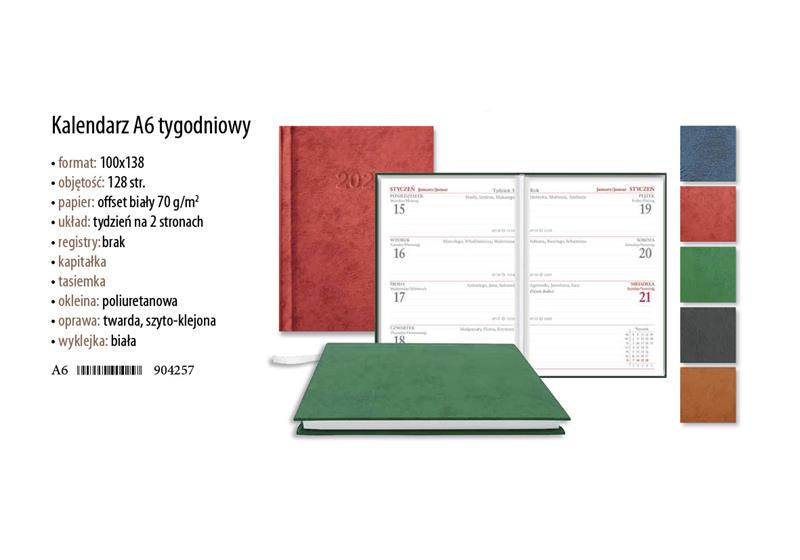 POLIGRAF TERMINARZ 2026 A6 TYGODNIOWY