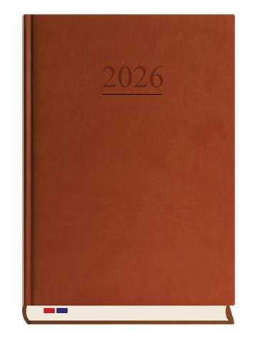 M&P TERMINARZ STACJONARNY 2026 C.BRĄZ A4 T-229V-S2