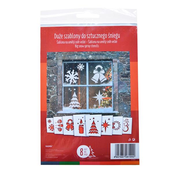 ARPEX-BN SZABLONY DO SZTUCZNEGO ŚNIEGU DUŻE21x29.7CM  OP.10SZT BA1092