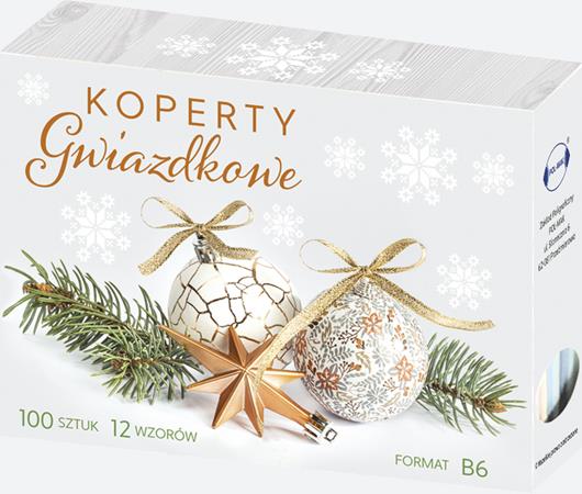 POLMAK KOPERTY B6 BN GWIAZDKA 10 WZORÓW OP.100SZT KB6 GWSW 278