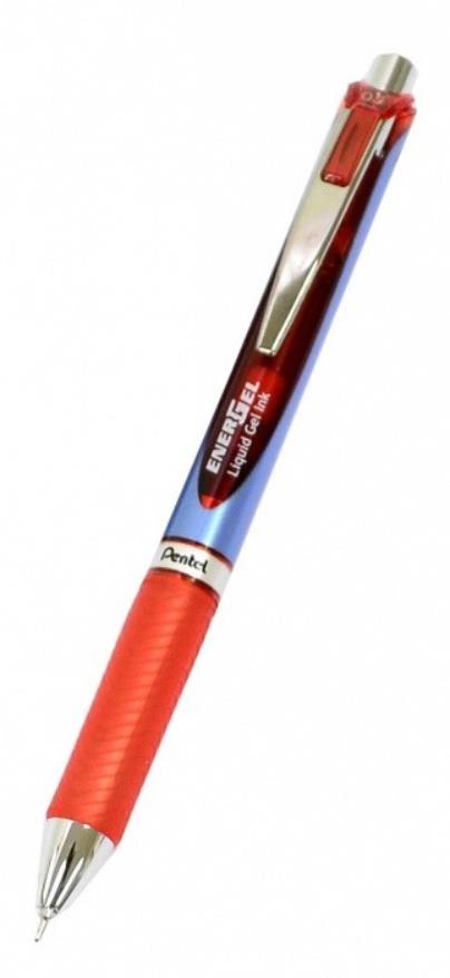 pentel długopis żelowy bln 75 0.5mm czerwony energel /12/