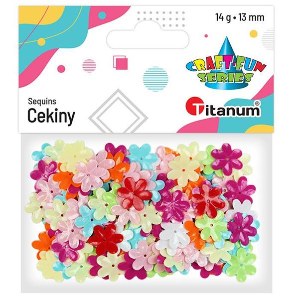 titanum cekiny kwiaty 13mm mix kolorów 242729