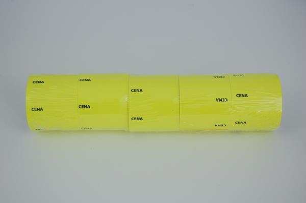 etykieta typ b/rolka cena żółta /5/     28x50 kalpack