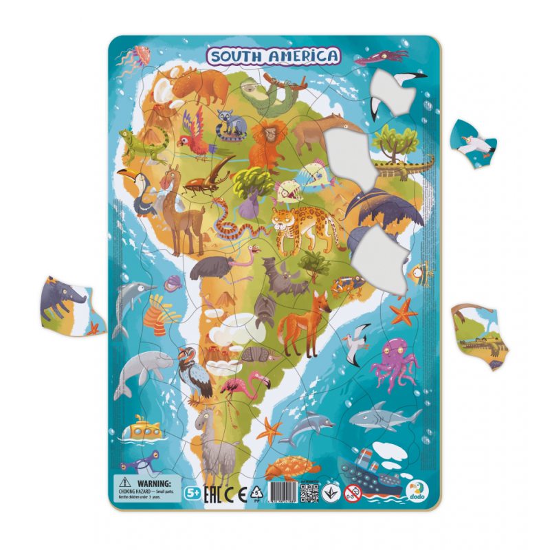 dodo puzzle ramkowe 53el ameryka południowa 300178 tm toys
