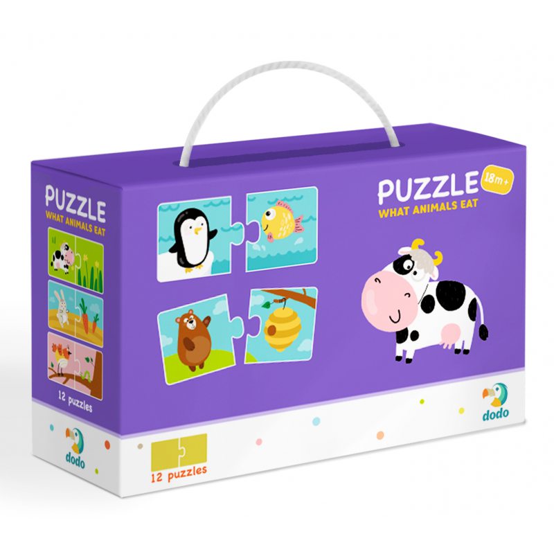 dodo puzzle duo 2x12el co jedzą zwierzęta 300118 tm toys