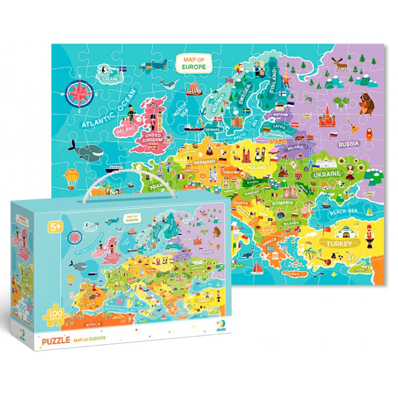 DODO PUZZLE 100EL MAPA EUROPY 300124  TM TOYS
