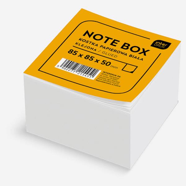 INTERDRUK KOSTKA PAPIEROWA BIAŁA KLEJONA8.5X8.5X5.0