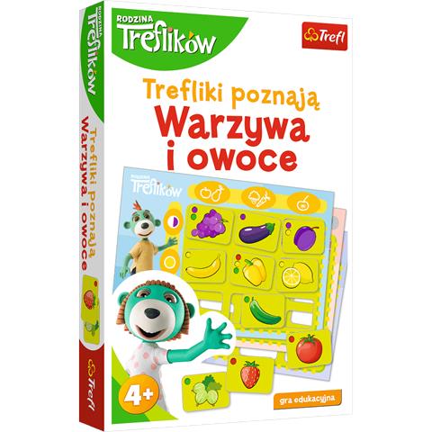 trefl gra trefliki poznają: warzywa i owoce rodzina treflików 01840