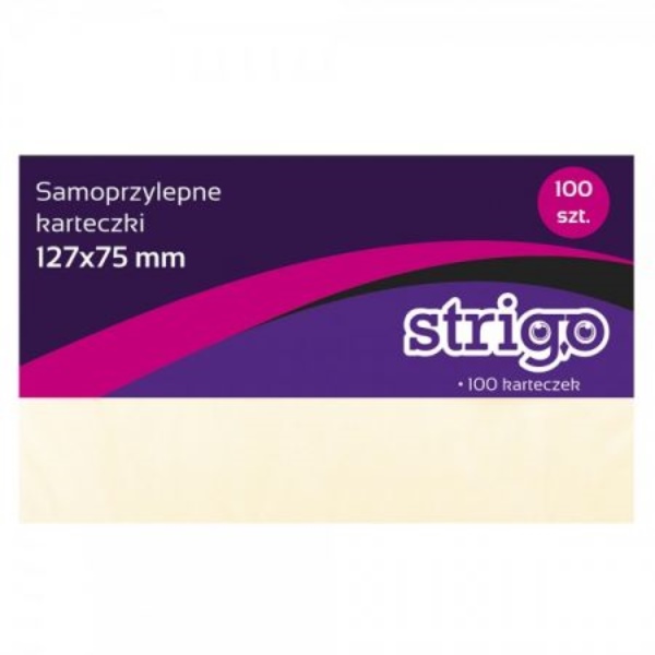 STRIGO-KARTECZKI SAMOPRZYLEPNE 125X75MM100 KARTEK SSN004 WPC /12/