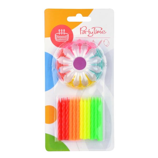 ARPEX-PARTY ŚWIECZKI URODZ.NEON 6CM/24/