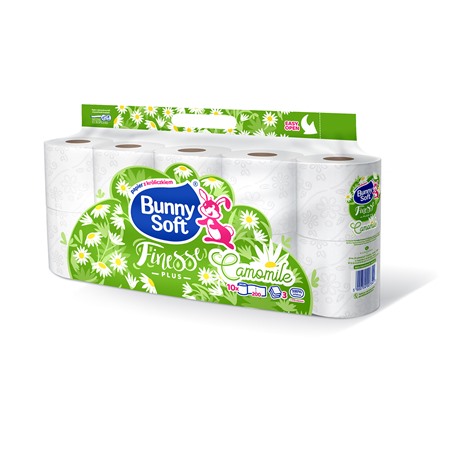 bunny soft papier toal.a'10 rumianek /7/ 7341 200 listków 3 warstwy finesse plus100% celuloza