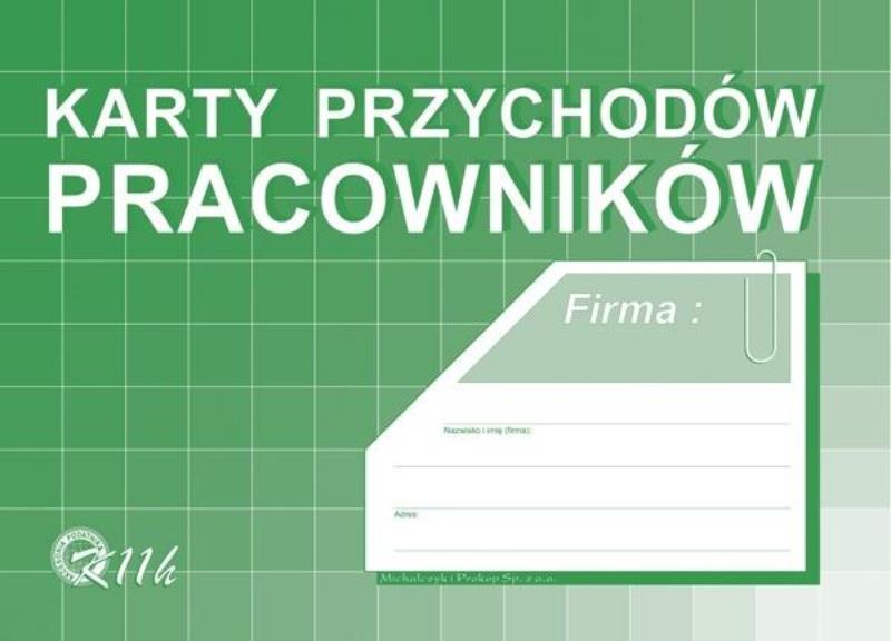 druk-k11h karty przychodów pracowników  m&p