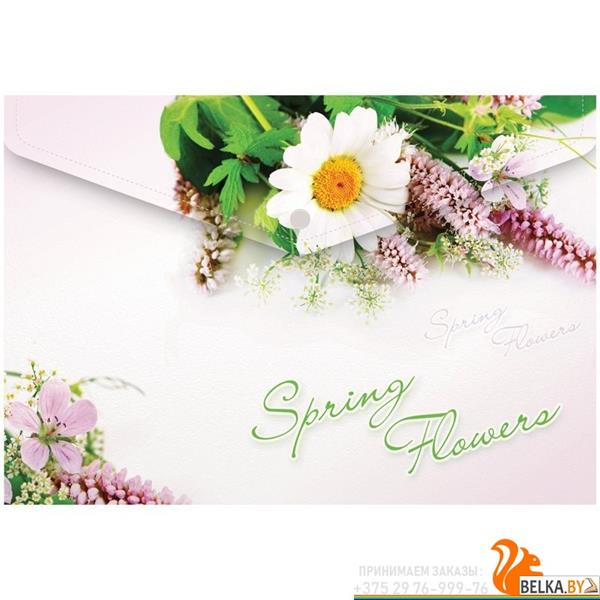 berlingo teczka koperta zatrzask a4     spring flowers 04031