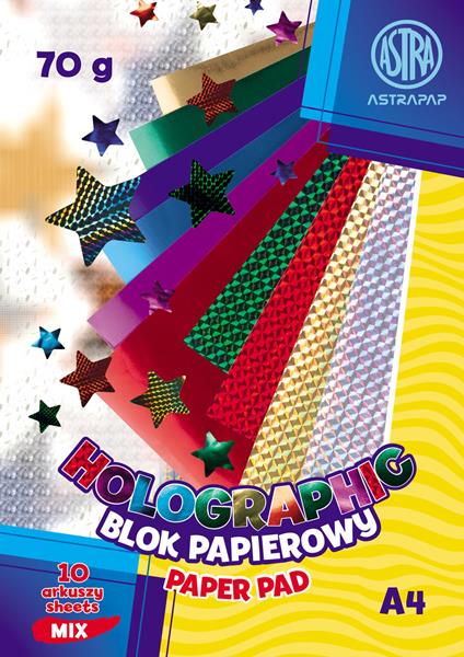 astra blok papierów holograficznych a4 10 arkuszy 70g 106 021 016