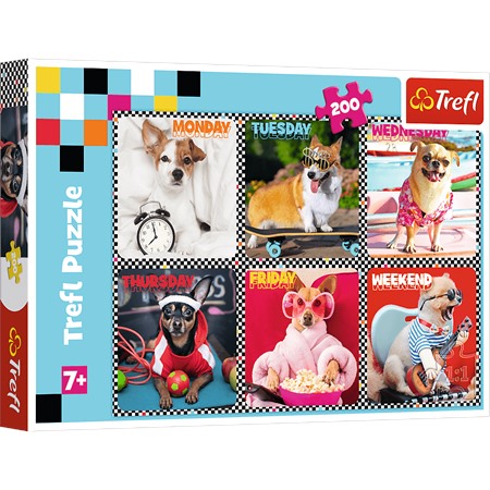 TREFL PUZZLE 200EL WESOŁE PSY 13279