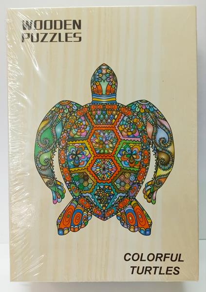 puzzle drewniane a4 kolorowy żółw puz-604953 abro