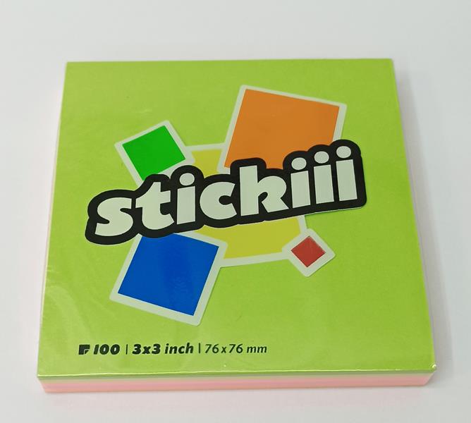 STICKII NOTES SAMOPRZYLEPNY 100K 5 KOLORÓWNEON 76MM*76MM ALFA PASTELLO