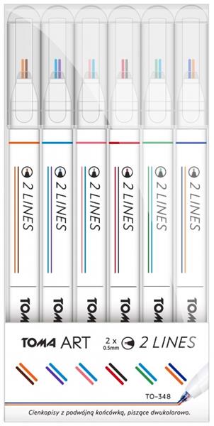 toma-cienkopis 2 lines 05.mm 6 szt.     to-348 /12/