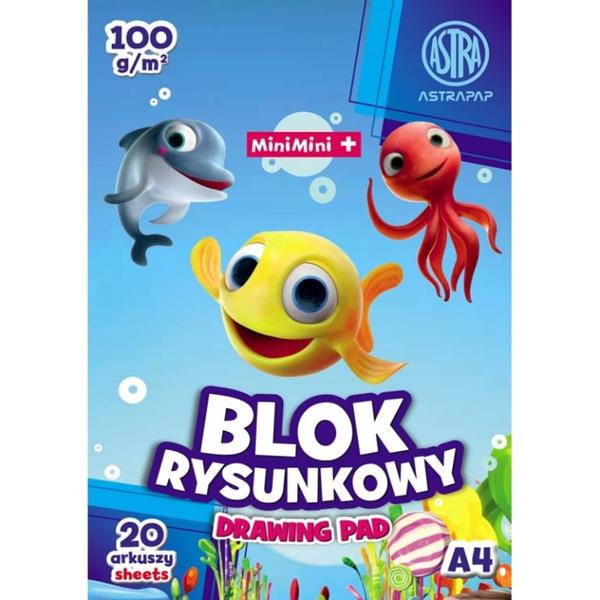 astra blok rysunkowy a4 20k 100g/m2     106 021 001   /10/