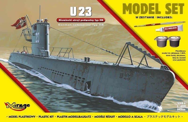 mirage-zestaw do sklejania - okręt podwodny ubot u23 840066