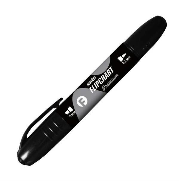 tetis marker flipchart dwustronny czrny premium km503-v2 5mm/4.2mm m&p /12/