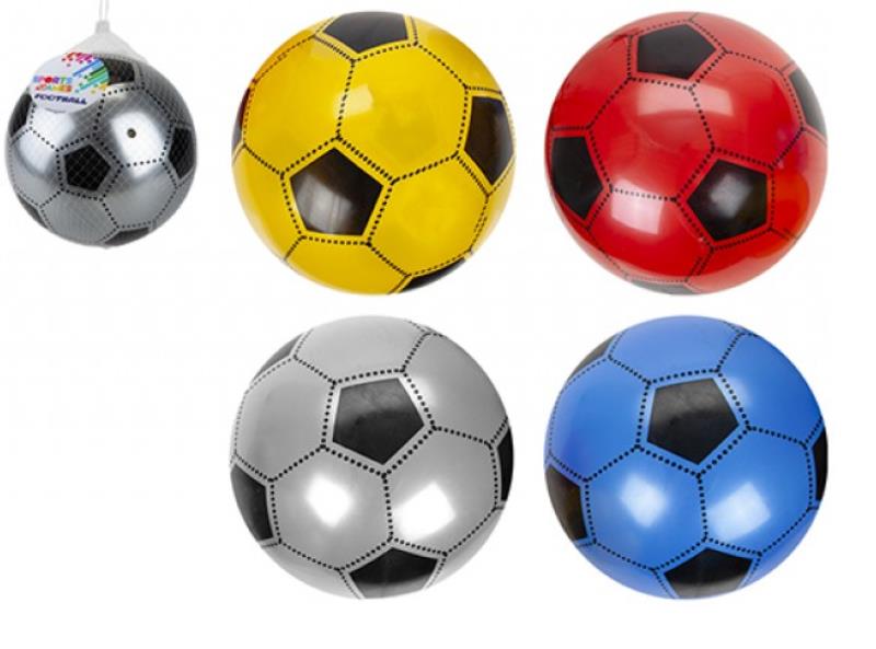 PIŁKA GUMOWA 23CM FOOTBALL 4KOL W SIATCE
