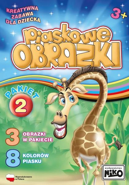 niko piaskowe obrazki żyrafa