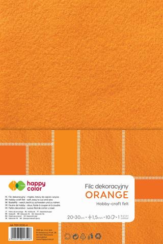 gdd filc dekoracyjny 20*30cm a'10 1,5mm pomarańczowy ha 7120 2030-4