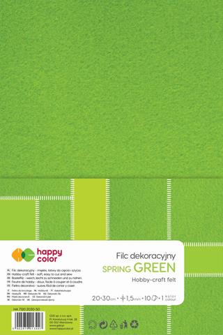 gdd filc dekoracyjny 20*30cm a'10 1,5mm zielony ha 7120 2030-50