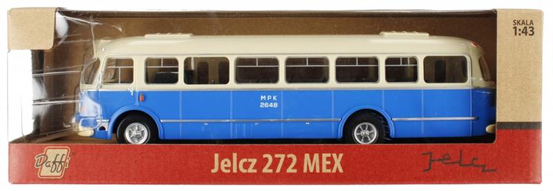 kolekcja prl-u autobus jelcz 272 niebieski 1:43 m-913 daffi
