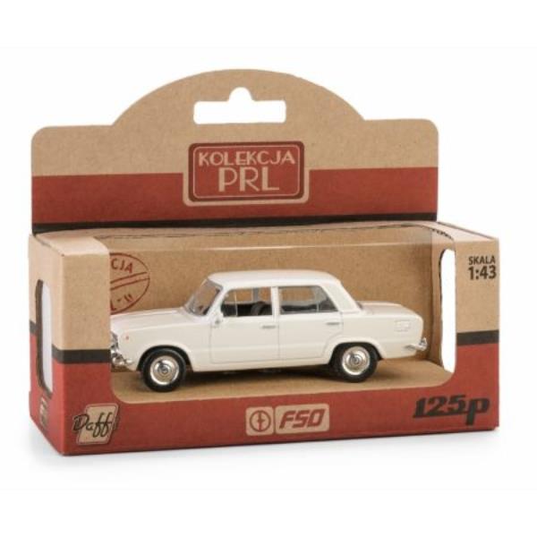 kolekcja prl-u fiat 125p biały 1:43 k-585 daffi