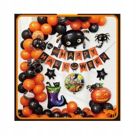 MIDEX OZDOBA HALLOWEEN ZESTAW Z BALONAMI