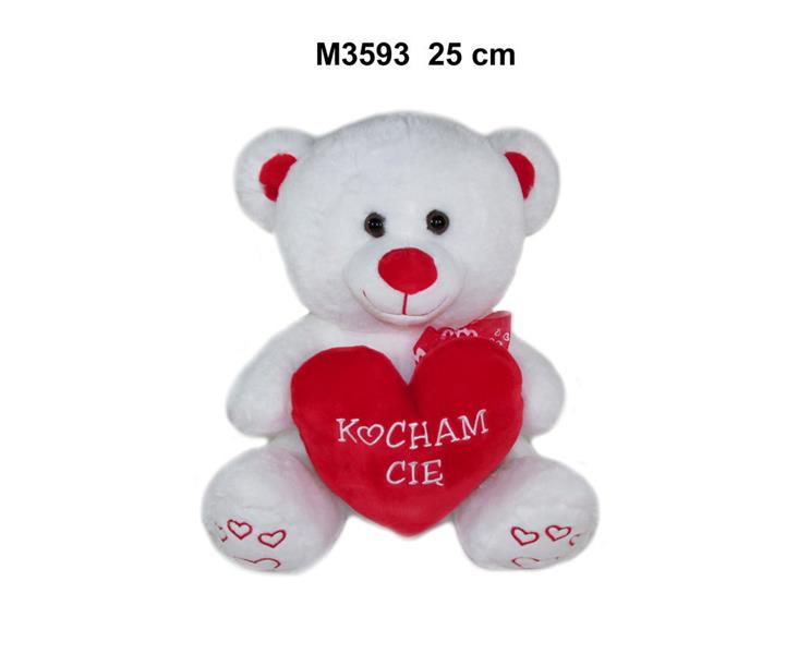 SUNDAY MIŚ Z SERCEM KOCHAM CIĘ 25CM M3593 WALENTYNKA