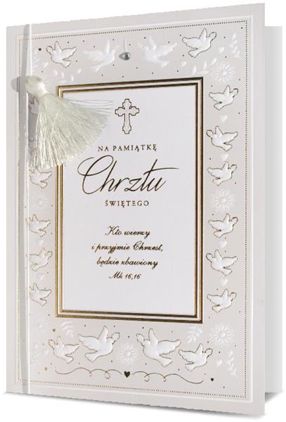 PAN DRAGON KARTKA OZDOBNA CHRZEST HM-200 2389 B6