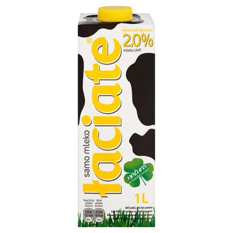 MLEKO 1L 2% UHT ŁACIATE MLEKPOL