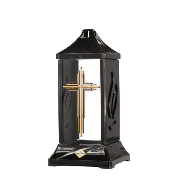 MAX-ZNICZ L-1067 PŁOMIEŃ CZARNY KRZYŻ   ZŁOTY CENA ZA 1SZT. WYS.30CM /8/