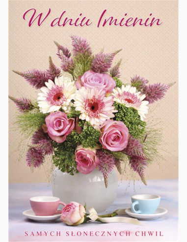 POLMAK KARTKA OZDOBNA B6B IM 684 Z BROKATEM IMIENINY /25/