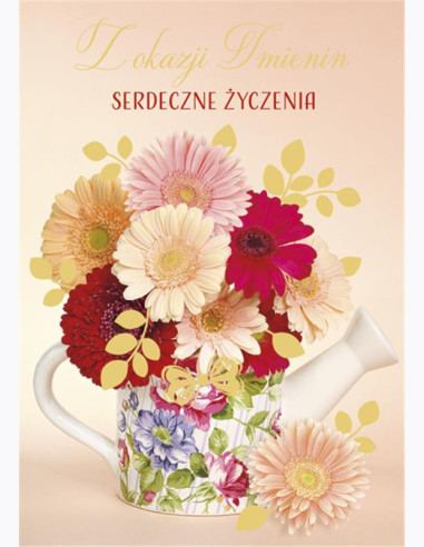 POLMAK KARTKA OZDOBNA B6X IM 716 IMIENINY KWIATY /25/
