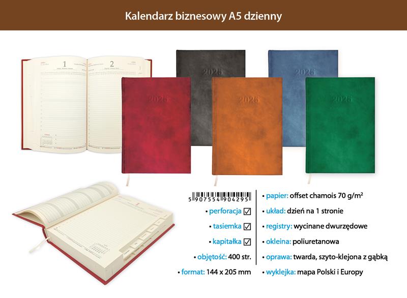 POLIGRAF TERMINARZ 2027 A5 BIZNESOWY