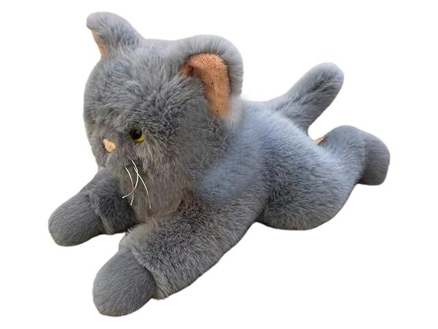 MASKOTKA KOT LEŻĄCY 55CM SZARY 010790  CZAPSKA