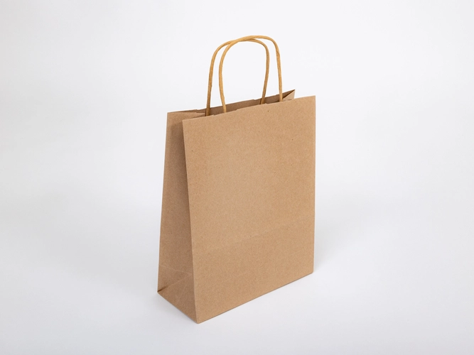TORBA PAPIEROWA M Z UCHEM SKRĘCANYM BRĄZOWA 250X110X320 /25/ AGNAMA