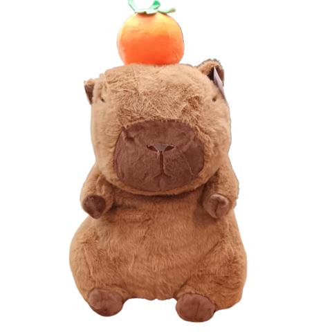 MASKOTKA KAPIBARA Z POMARAŃCZĄ 35CM  ROZETTE