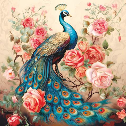 ART NUVO KARTKA KWIATY ZŁOCONA AF 26