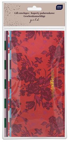 INTERDRUK KOPERTY PODARUNKOWE 22x11cm 5szt GOLD